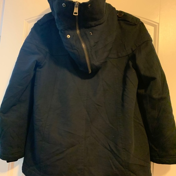 Burberry Zippered Hood Pea Coat - Navy - Picture 3 of 10